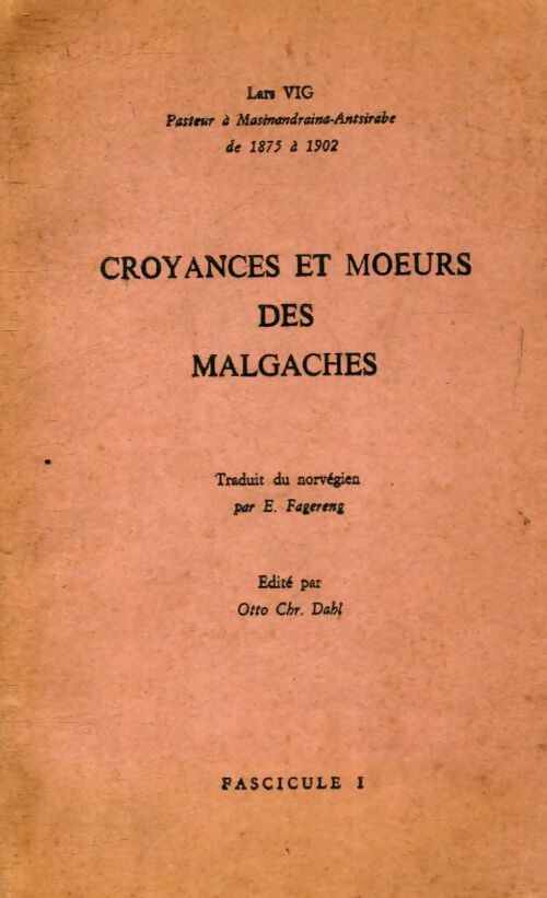 Croyances et moeurs des malgaches