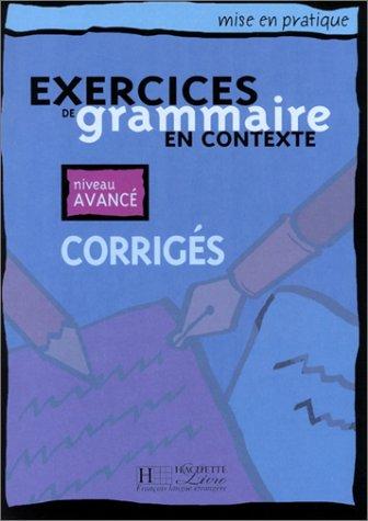 Exercices de grammaire en contexte