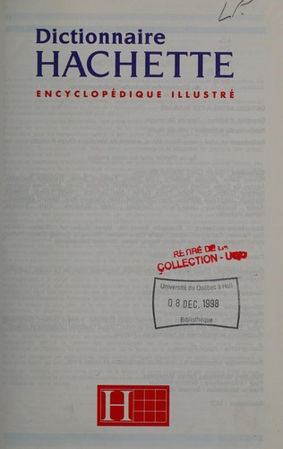 DICTIONNAIRE HACHETTE