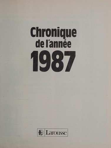 Chronique du 20ém siècle