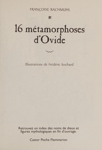 16 métamorphoses d'Ovide