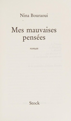 Mes mauvaises pensées