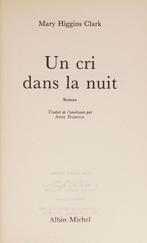Un cri dans la nuit