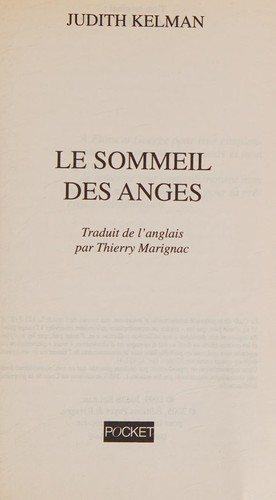 Le sommeil des anges