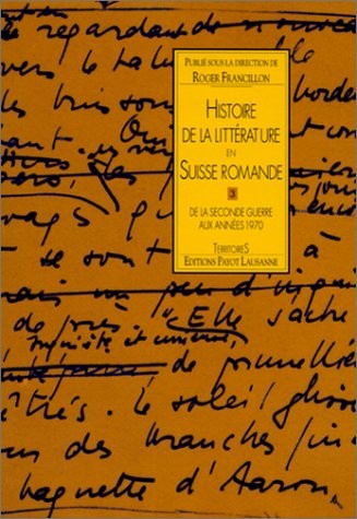 Histoire de la littérature en Suisse romande