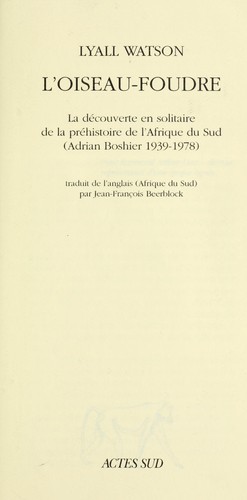 L'oiseau-foudre