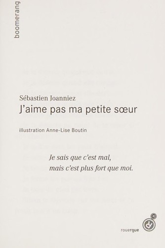J'aime pas ma petite soeur ; Je veux être la grande !