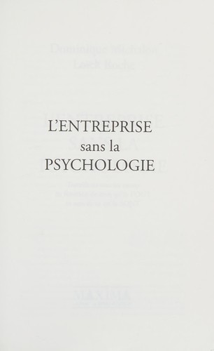 L'entreprise sans la psychologie